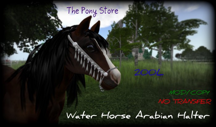 The Pony Store - Water Horse Arabian Halter - White/Silver