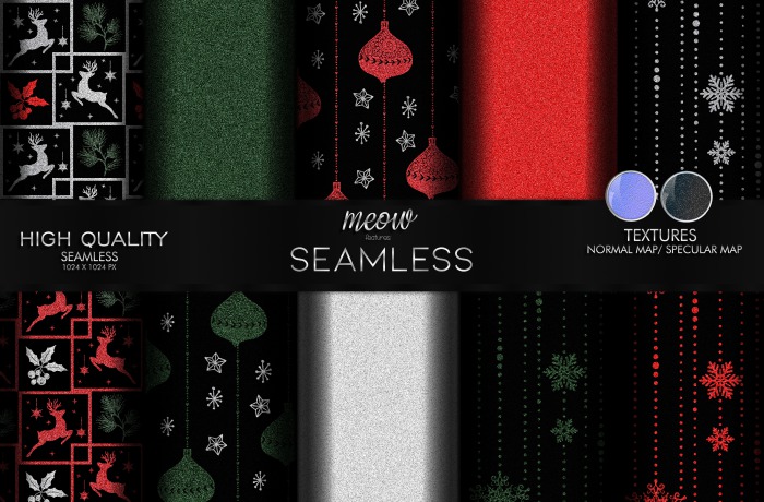 MEOW - PACK SEAMLESS CHRISTMAS 24 [ADD ME]