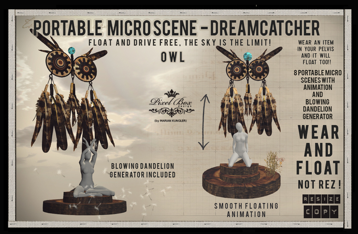 PIXEL BOX - Dreamcatcher Owl for FLY - UNPACK WEAR