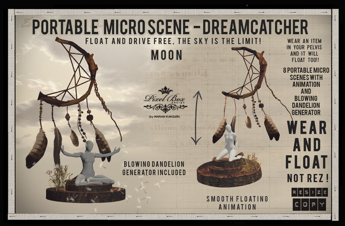 50% SALE PIXEL BOX - Dreamcatcher Moon for FLY Portable Micro Scene