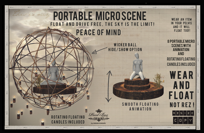 50% SALE PIXEL BOX - Relax scene Peace of mind for FLY Portable Micro Scene