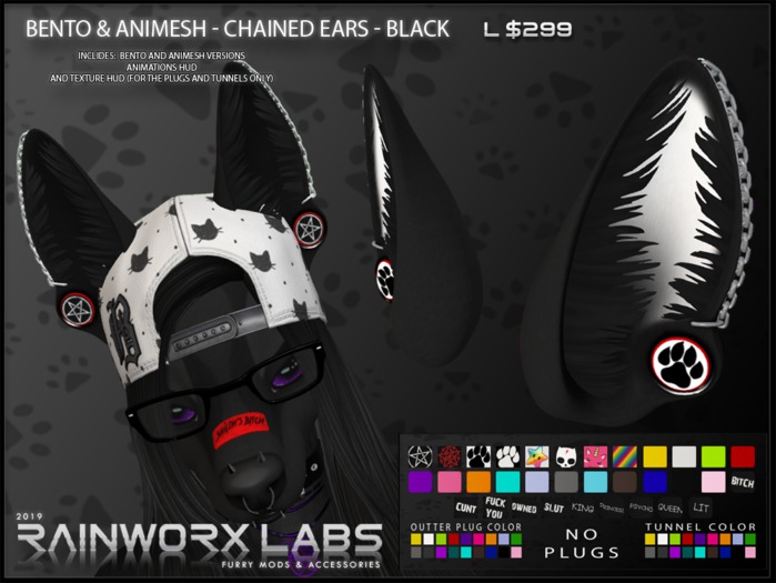 [RL] BENTO & ANIMESH - CHAINED EARS - BLACK