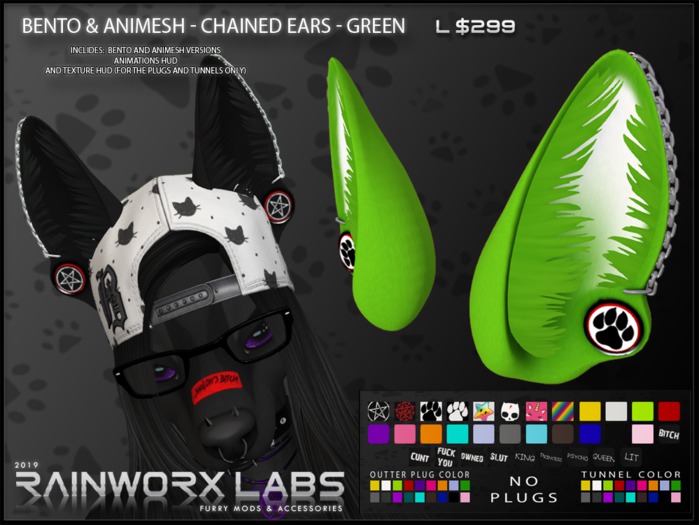 [RL] BENTO & ANIMESH - CHAINED EARS - GREEN