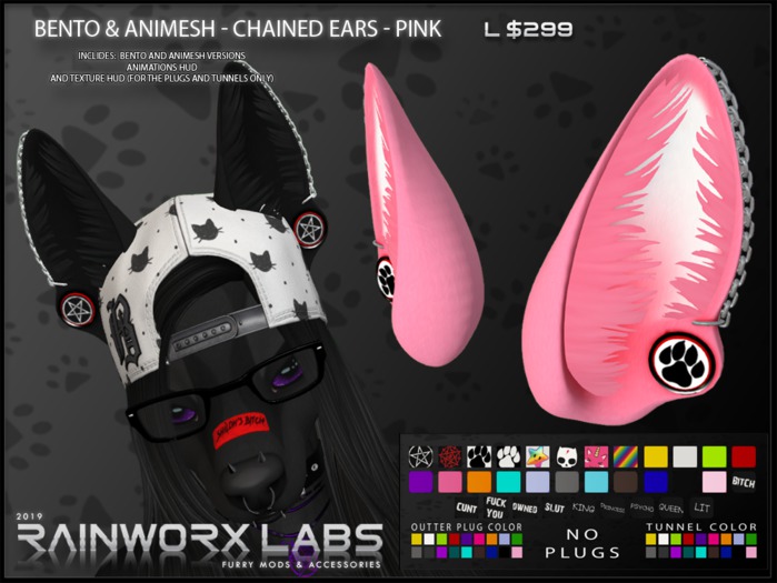 [RL] BENTO & ANIMESH - CHAINED EARS - PINK