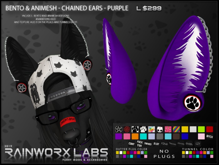 [RL] BENTO & ANIMESH - CHAINED EARS - PURPLE