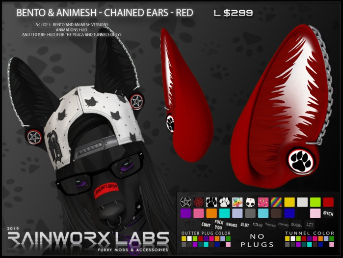 [RL] BENTO & ANIMESH - CHAINED EARS - RED