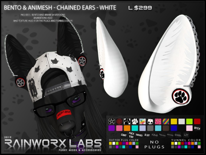 [RL] BENTO & ANIMESH - CHAINED EARS - WHITE