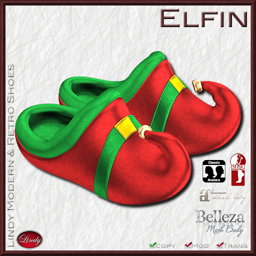 Lindy Elfin Green-Over-Red