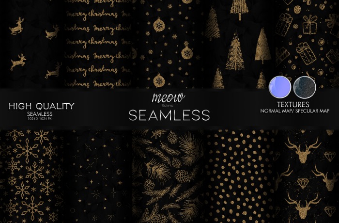 MEOW - PACK SEAMLESS CHRISTMAS 25 [ADD ME]