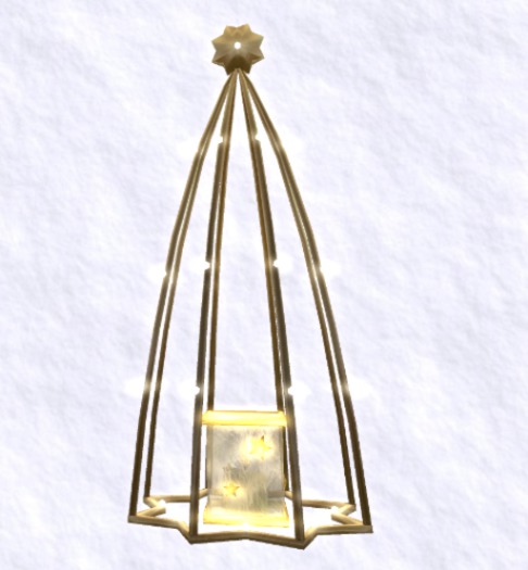 Brass Christmas Tree with Lights and Lamp Lg 3LI_001