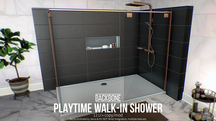 BackBone Playtime Walk-in Shower - PG
