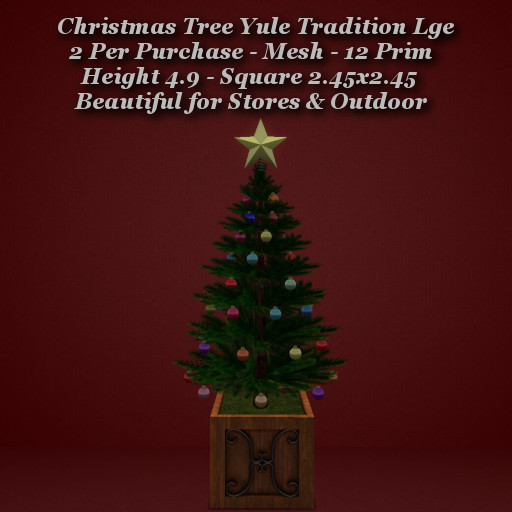 Second Life Marketplace Christmas Tree Yule Tradition Lge