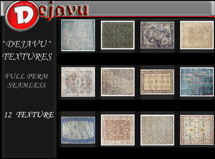 ^Dejavu^Full Perm Vintage Rug Texture