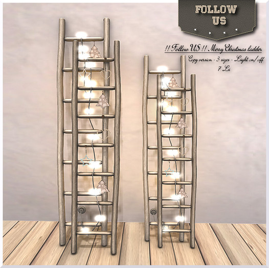!! Follow US !! Christmas ladder (lights) 3sizes COPY 