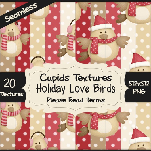 *Cupids Textures * 20 HOLIDAY LOVE BIRDS