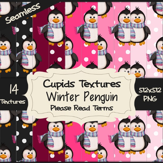 *Cupids Textures * 14 WINTER PENGUIN