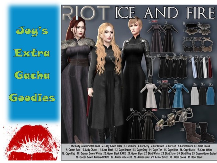 26. RIOT / Ice & Fire - Freya - The Queen Gown - Armored RARE