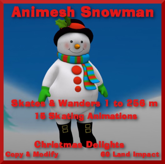 Animesh Snowman, Skate & Wander, Bagged