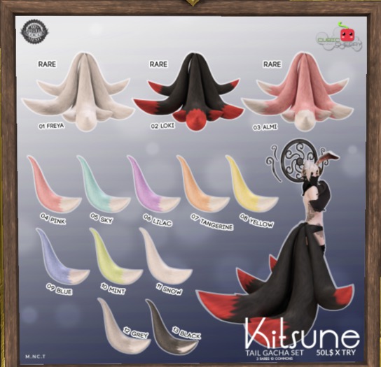08{Kitsune} tail yellow .::Cubic Cherry::.