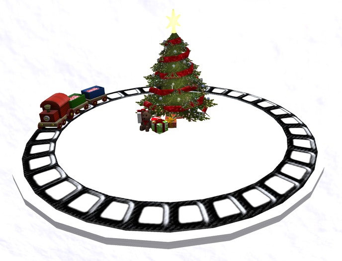 Animated Christmas Toy Train Set on Tracks 4LI