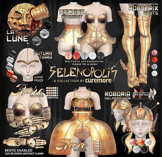 CUREMORE / Selenopolis / Robotrix Boots (Rose)