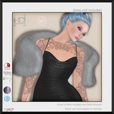 [HC] Grace Silver Faux Fur Stole for Slink, Belleza, Maitreya, eBody, Signature & Tonic