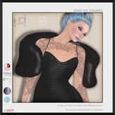 [HC] Grace Black Faux Fur Stole for Slink, Belleza, Maitreya, eBody, Signature & Tonic
