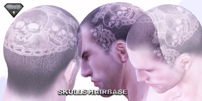 Aesthetic Heads- Skulls Hairbase : Dark Black