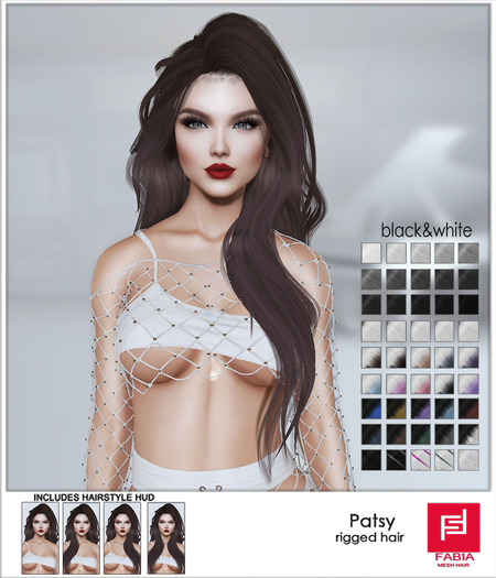 -FABIA- Mesh Hair   < Patsy> Black&White