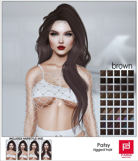 -FABIA- Mesh Hair   < Patsy> Brown