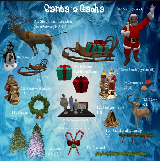 *~AS~* Santa's Gacha COMPLETE (COPY/MODIFY)