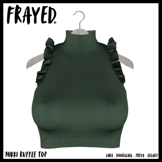 Frayed - Nikki Top - Green