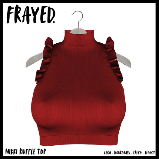Frayed - Nikki Top - Red