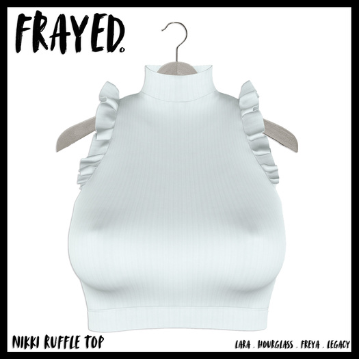 Frayed - Nikki Top - White