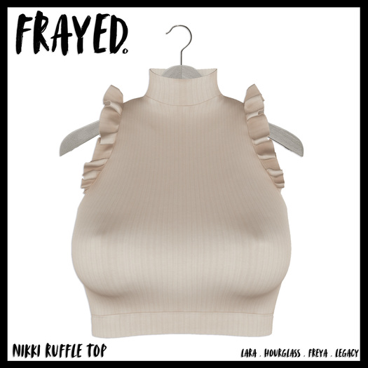 Frayed - Nikki Top - Nude