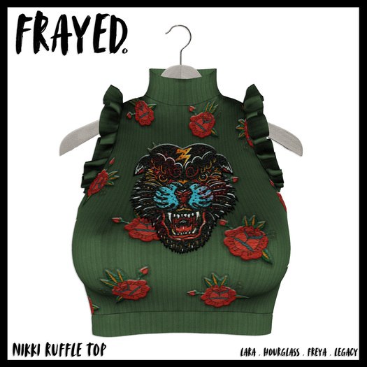Frayed - Nikki Top - Panther