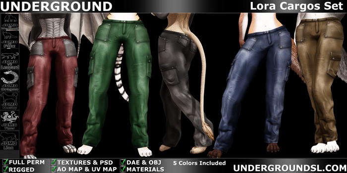 (UG Delivery Hud) - Lora Cargos Set Furry