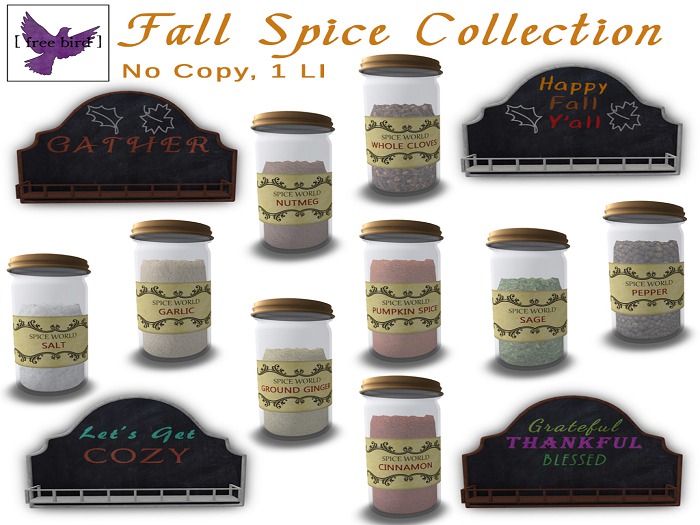 [ free bird ] Fall Spice Rack - Happy Fall Y'all