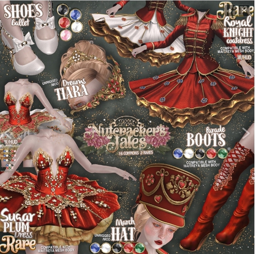 :Moon Amore: Nutcracker'sTales/  Ballet Shoes-RED