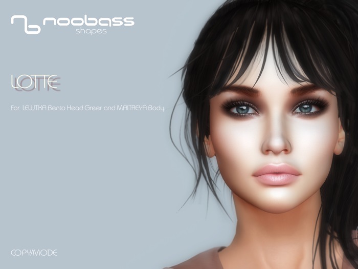 :NoobaSS: Lotte shape (Lelutka Bento Head - Greer)