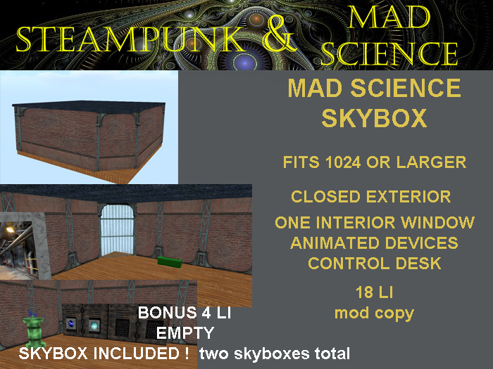 steampunk and mad science skybox skyboxes 2 different 1024 required