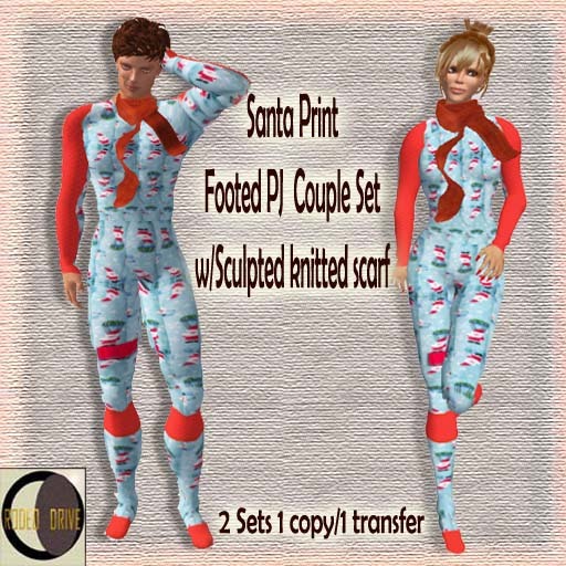 SANTA FOOTED PJ - All viewers