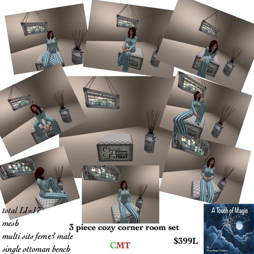 3 pc Cozy Corner room set-Box