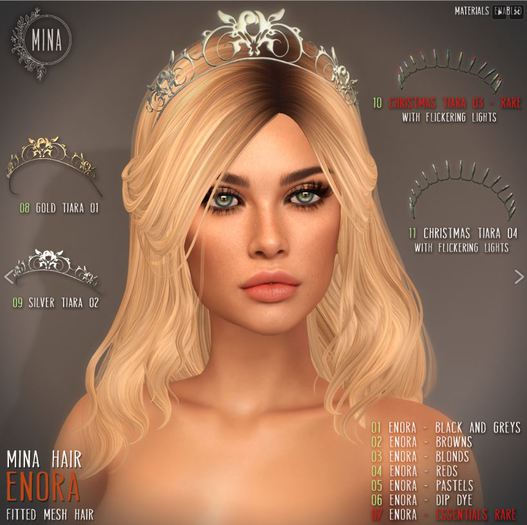 01 - MINA Hair - Enora - Black and greys