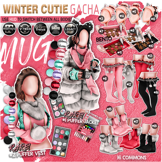 Mug - Winter Cutie - #14 Ruffle Socks Black