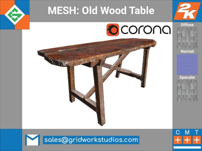 MESH: Old Wood Table