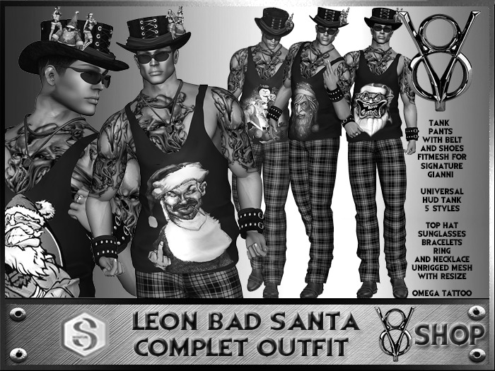 +V8 SHOP+ LEON BAD SANTA STYLE COMPLET OUTFIT SIGNATURE +DEMO