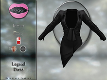 :-:SUGAR:-: Legend Dress {BLACK} for TMP Legacy, Maitreya, Slink, Belleza