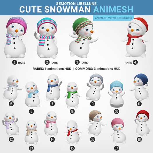 SEmotion Libellune Cute Snowman Animesh #12