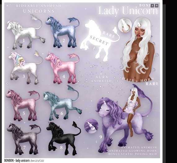 bonbon - lady unicorn - animesh unicorn 5